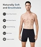 DAVID ARCHY Mens Boxer Shorts Micro Modal Loose Mens Boxers Soft Breathable Boxers for Men 3 Pack(M,Moonlight Blue/Navy Blue/Gray Violet)