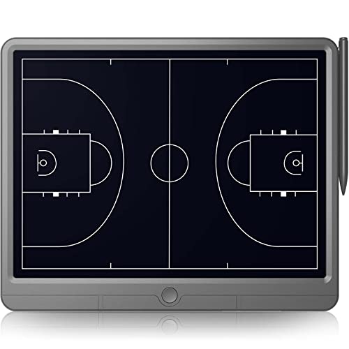 TUGAU Basketball Coaching Board 15 inch LCD Basketball Strategy Board with Stylus Pen,Digital Basketball Training Equipment for Coach and Game Plan