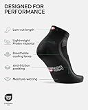 DANISH ENDURANCE 3 Pack Cycling Socks, Low-Cut, Breathable for Men & Women, Black, Large