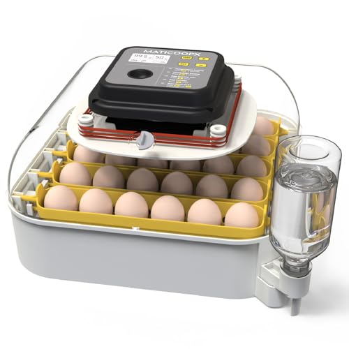 MATICOOPX 30 Egg Incubator with Humidity Display, Egg Candler, Automatic Egg Turner, for Hatching Chickens