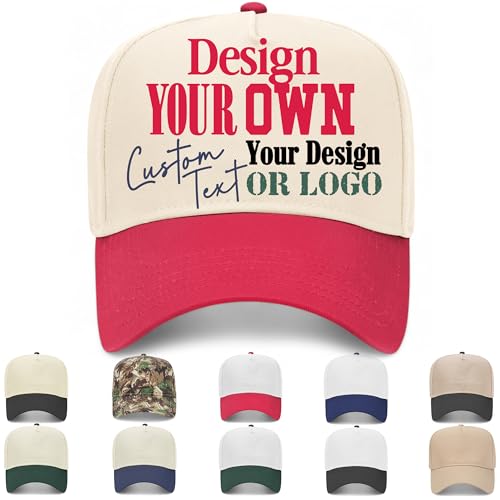 Design Your Own Custom Vintage Trucker Hat | Upload Text, Logo, Or Image | Premium Snapback Baseball Hat for Men & Women