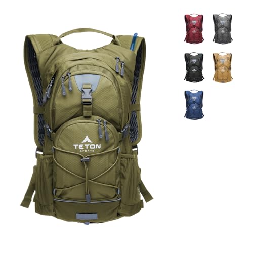 TETON Sports Oasis 22L Hydration Pack with Free 3-Liter Water Bladder; The Perfect Backpack for Hiking, Running, Cycling, or Commuting, Olive, 3L Bladder - 2022 Model, Hydration