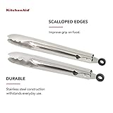 KitchenAid Universal Utility and Serving Stainless Steel Kitchen Tongs, Set of 2