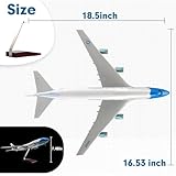 1/150 Scale Diecast Airplane US Airlines Boeing 747 Air Force Planes Model 18.5”Aircraft Model with Landing Gear Voice Control Cabin Light Aircraft Model for Collection