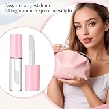 100Pcs 1.2 ml Empty Lip Gloss Tubes with Wand Clear Mini Lip Gloss Tubes Refillable Lip Balm Gloss Containers Lip Gloss Bottles Lipgloss Tubes for DIY Lipstick Samples Lip Balms Lipgloss Making(Pink)