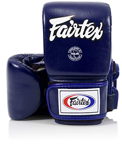 Fairtex TGO3 Muay Thai Boxing Gloves for Men, Women, Kids | Special Open Thumb Design | MMA Gloves| Premium Quality, Light Weight & Shock Absorbent Boxing Gloves (Blue/XLarge)