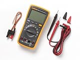 Fluke 17B+ Digital Multimeter, for Electrical Applications, Measures AC/DC Voltage 100V, Current Measurements to 10A, Resistance, Continuity, Diode, Capacitance, Frequency, and Temperature Testing