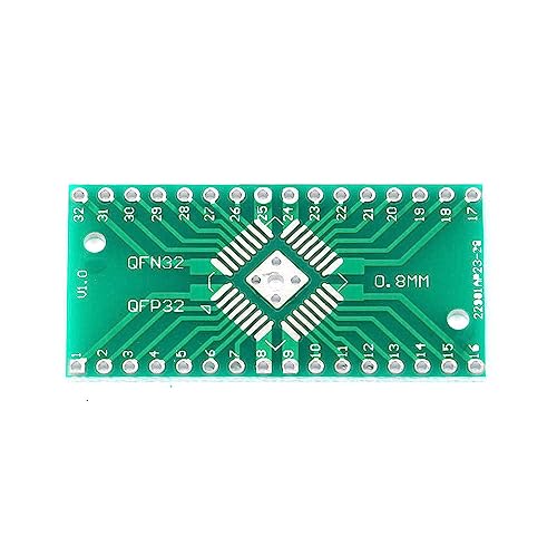 20pcs QFN32 QFP32 to DIP DIP32 Converter Adapter Socket PCB SMD 0.8mm 0.65mm Pin Pitch Universal Board Plate IC Pinboard FR4