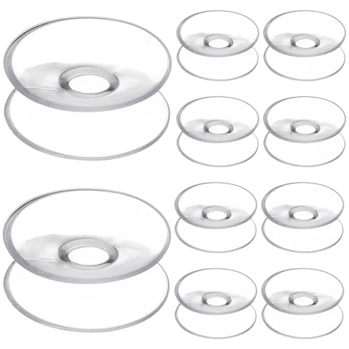 PRETYZOOM 10pcs Double Side Suction Cups, PVC Sucker, Silicone Suction Cup Bumper Hook for Mirror, Glass Table, Wall (30mm)