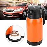 Topyond Car Electric Kettle Water Boiler 12v, Coffee Maker with Temperature Display, Portable Coffee Heating Cup for Vehicles, Ideal for Truckers and Travelers