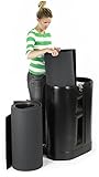 10-Foot-Wide Curved Pop-Up Trade Show Portable Display Booth with Podium Travel Case - Black