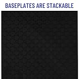 Strictly Briks Compatible with Lego 4 Pack Classic Baseplates 10x10 - Black Stackable Baseplates Building Plates with 32 x 32 Studs, Mats, Bases, Boards, Sheets - Compatible with All Major Brands