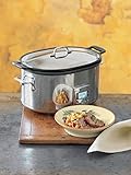 All-Clad Stainless Steel Electric Slow Cooker 7-Quart, Programmable LCD Timer, Aluminum Insert, Slow Cookers, Small Kitchen Appliances, Silver