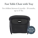 Inglesina Fast Table Chair - Black + Fast Dining Tray - Portable High Chair for Baby & Toddlers, Infant 6-36 Months - Fits Tables 0.8'' to 3.5'' - Collapsible and Compact Design - Carry Bag Included