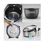 Zojirushi NP-NWC10XB 5.5-Cup Pressure Induction Heating Rice Cooker and Warmer (Stainless Black)