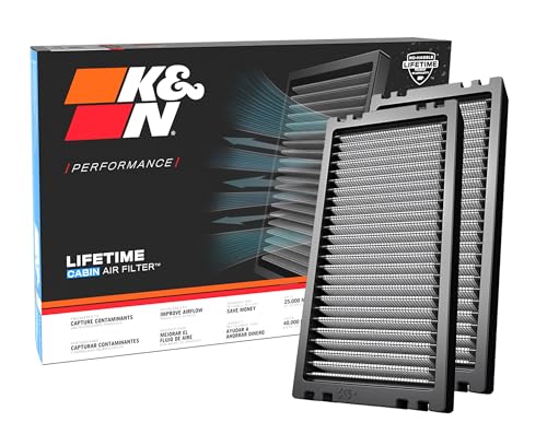 K&N LIFETIME Cabin Air Filter: Premium, Washable, Clean Air for your Cabin: Compatible with 2005-2021 Nissan: Frontier, Navara, NP300, NV1500, NV2500, NV3500, Pathfinder, Xterra, VF1001