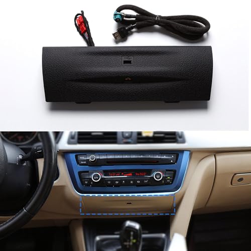 Cigarette ambient Lamp 2 Color Compatible with BMW 3 /GT/4-Series F30 F32 F34 F36 2012-2019 Dashboard USB Audio Cover LED Ambient Light (Black)