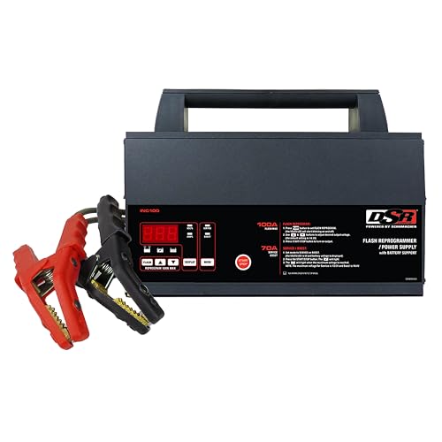 Schumacher Electric DSR ProSeries INC100 Fully Automatic Battery Charger and Flash Reprogramming Power Supply with Service Mode, 100 Amps, 12 Volts, Black, 1 Unit