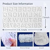 IGaiety Letter Molds Backward Alphabet Mold Starter Kit 206 pcs Silicone Number Molds Epoxy Resin Mold with Accessories for Resin Beginner Jewelry Keychain Craft Making Casting Large Set