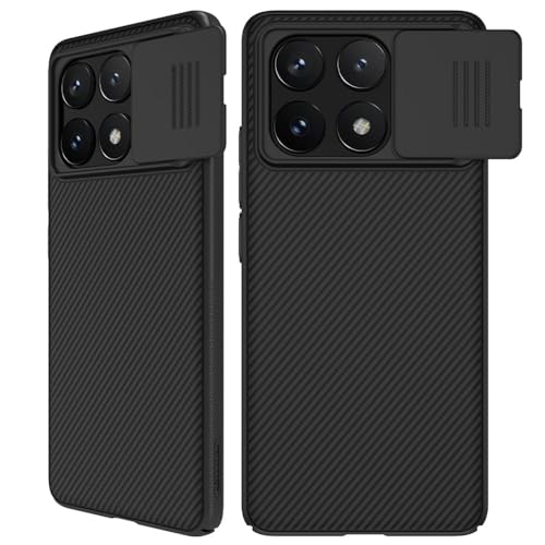 WVOZWWO for Xiaomi Poco X6 Pro 5G Case, Slim case Protective Cover Case with Camera Protector Hard PC and TPU Thin Anti-Scratch Phone Case for xiaomi Poco X6 Pro 5G/Redmi K70E (PocoX6 Pro Black)