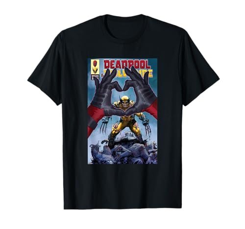 Marvel Studios Deadpool & Wolverine Comic Cover Hand Heart T-Shirt