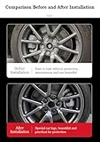 DNNLQ 4Pcs Car Hub Centre Caps for Peugeot 107 308 4008 507 508 5008 301 60mm Car Wheel Center Cover Aluminum Tire Rims Emblem Cover Auto Tyre Decoration Badge Accessories,Black Style-A