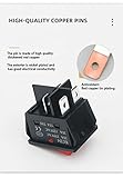 Yoiilnz 30A 250VAC/35A 125VAC KCD2 KCD4 Rocker Switch DPST 4 Pin Red Lighted 120V Rocker Toggle Switch ON Off Heavy Duty 4Pack