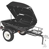 Ultra-Tow Tag-Along Pull Behind Motorcycle Cargo Trailer - Steel Frame, 16.6 Cu.Ft. Storage, 600-Lb. Load Capacity