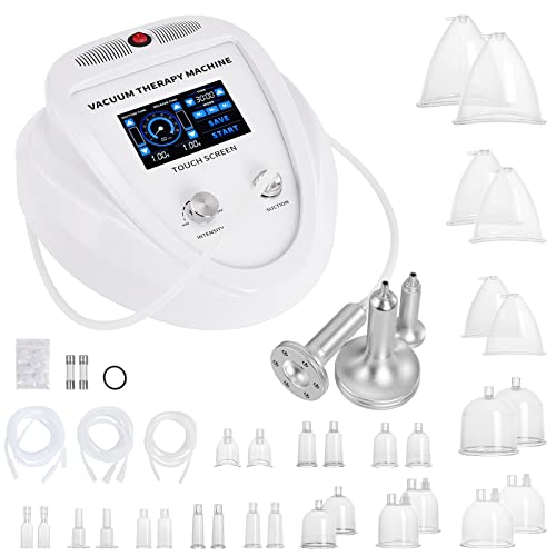 Beauty Star Vacuum Therapy Machine, Vacuum Cupping Machine with 30 Cups and 3 Gua Sha Pumps| Upgrade Touch Screen | Max Suction 75cmHg
