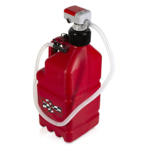 TERA PUMP TRJ5XLR 4x AA Battery Powered Auto Stop Fuel Transfer Pump with 5 Gallon Automotive Can, 3.25FT Long Hose (2.3 GPM Transfer Rate) For Any Non-Fuel Relative Products