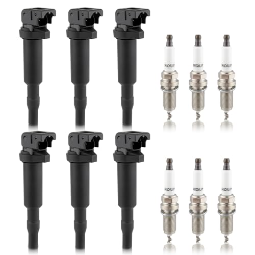 AUTOKAY Ignition Coil Pack, Set of 6 Ignition Coil and Platinum Spark Plug for BMW E90 328i E60 525i F10 528i E83 X3, 12138647689