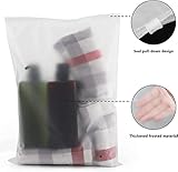 ENPOINT Apparel Zip Bags, 100 Pcs 12x14 inch Plastic Packing Bags for Clothes Selling, Frosted Zipper Poly Bags for Packaging T Shirt, Jeans, Jacket, 3 Mil Thick with Vent Holes