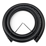 KRD PERFORMANCE Black -16 AN NBR Push on Hose Fuel Line Compatible with Fuel System, E85, E10, Oils, Ethanol, Lubricants and Coolant (2 feet, AN16, 1 inch ID)