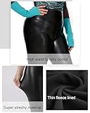 Tagoo Women's Stretchy Faux Leather Leggings Pants, Sexy Black High Waisted Tights