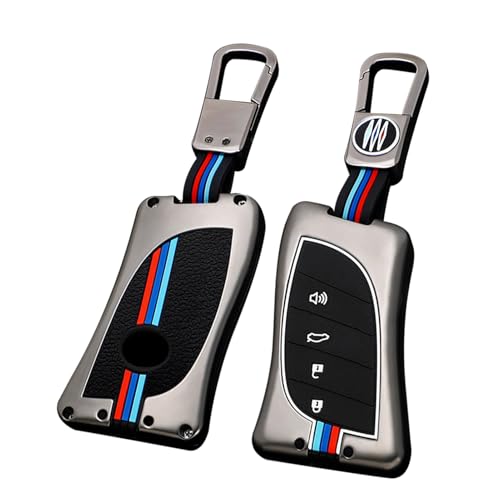 Sucxyor Compatible with Lexus Key Fob Cover,ES NX RX UX GX TX LC LS Key Fob Case,Metal Shell & Soft Silicone Protection