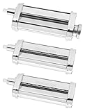 KitchenAid KSMPRA Stand Mixer Attachment Pasta Roller & Cutter, 3-Piece Set, Stainless Steel