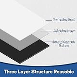 TZSTARJIMAG Magnetic Sheets with Adhesive Backing,8.5" x 11"(Pack of 24),30 mil Thick Cuttable Flexible Magnet Sheets for DIY Crafts,Photos and Stickers,Magnetic Paper Sheets with Strong Self Adhesive