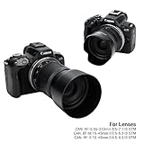 (1+1) Lens Hood for Canon R50 R100 Dual Lens Kit (RF-S 18-45mm F4.5-6.3 is STM and RF-S 55-210mm F5-7.1 is STM) Replaces ET-60B and EW-53 Lens Hood