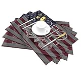 ACAB 1312 Durable Waterproof! 4-Pack PVC Woven Placemats, Sleek Design, Easy Table Protection