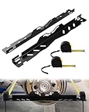 Toe Alignment Tool Plates 2pcs, Wheel Alignment Tool Includes Two 5m Metal Tape Measure, Car Front End Alignment Tool for Cars, DIY Toe Alignment Plate Takes Fast, Accurate Measurements, Black