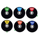 Kichwit Do Not Disturb Sign, Lunch, Gone for Today, Back Soon, In a Meeting, Please Knock Sign, Office Door Sign with 6 Options, 5" (Black)