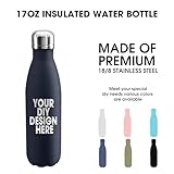 Personalized Custom Water Bottles Print in USA 17oz 100 Pcs Stainless Steel Double Wall Insulated Leakproof Cups With Colorful Text Logo for Sports Outdoors