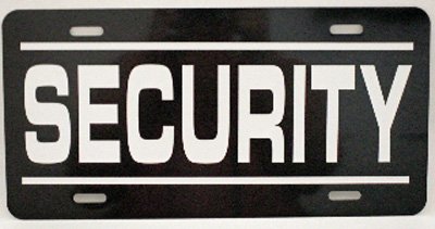 SECURITY Metal License Plate 6X12 TAG Fits DODGE CHARGER FORD CROWN VIC VICTORIA CHEVY CAPRICE POLICE INTERCEPTOR P71 9C1 B4C GUARD PATROL SAFETY Novelty Gift Garage Man Cave Shop Wall Art Sign