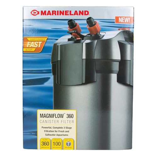 Marineland Magniflow Canister Filter For aquariums, Easy Maintenance,Black