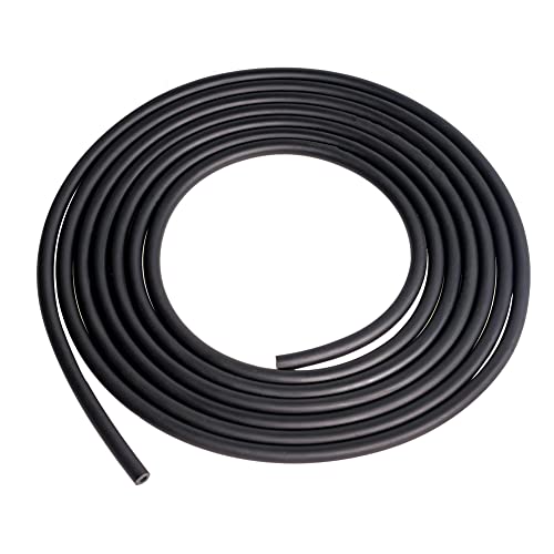 Feelers Natural Latex Rubber Tubing Tube 1/8" (3mm) ID x 1/4" (6mm) OD Black Speargun Band Slingshot Catapult Tube Rubber Hose, 8M Length