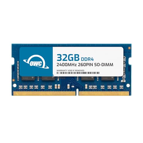 OWC 32GB PC19200 DDR4 2400MHz 260pin SO-DIMM Memory Ram Upgrade Compatible with 21.5" and 27" iMac Retina Models (Mid 2017) and Compatible PCs (OWC2400DDR4S32G)