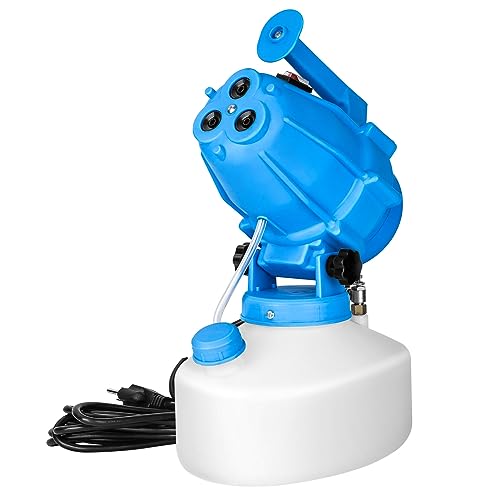5L (1.3 Gallon) Electric ULV Fogger Sprayer Machine with 3 Nozzles, Portable Cold Fogger Machine Spraying Adjustable Flow Rate Distance 30ft for Home Hotel Church School Yard Garden