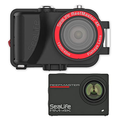 SeaLife ReefMaster RM-4K Underwater Action Camera with 4K Video and 14mp Still Images, Underwater Scene Modes, Wide Angle Lens, Waterproof to 40M/130’