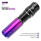 Mast Tattoo Gun Kit Flip Wireless Tattoo Machine 7 Strokes Length Tattoo Kit 2 Batteries Power Supply 20 Pro Tattoo Needles Cartridges Purple Color