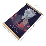 WDFSKE Satori Tendo Manga Japanese Frame Scroll Poster Wall Hanging Decor Paintings Wood Frame Kit Hanger for Living Room Bedroom Decoration